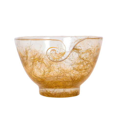 Ommi Handcrafted Resin Yarn Bowl, Knitting Resin Storage Bowl, Crochet Kit Organizer. (Golden)