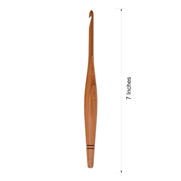 Ommi Ergonomic Handle Crochet Hooks | Handcrafted 7’’ Camwood Crochet Hook | Knitting Needle, Craft Yarn Weave | Best Gift!