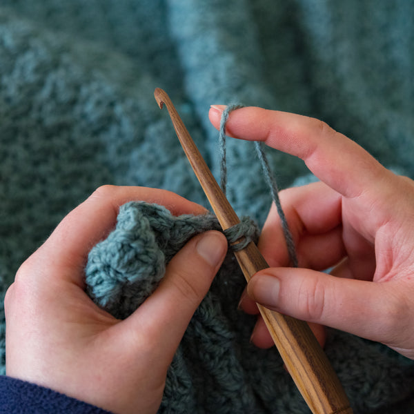 Ommi Ergonomic Handle Crochet Hooks | Handcrafted 7’’ Teak Wood Crochet Hook | Knitting Needle, Craft Yarn Weave | Best Gift!
